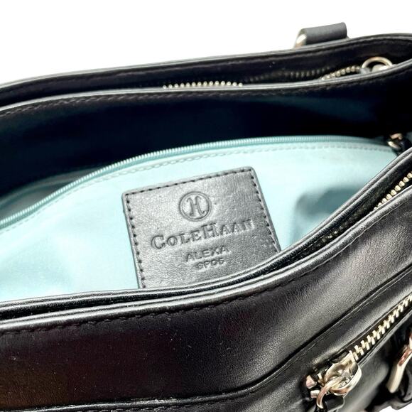 Cole Haan Alexa Leather Shopper Bag (Black) - Picture 12 of 12